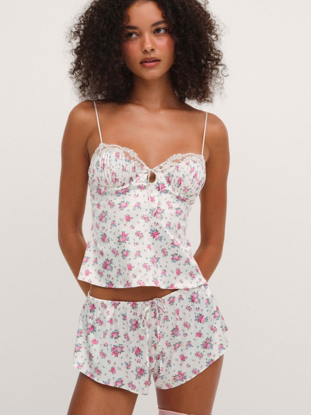 FOR LOVE & LEMONS That’s Amore Floral Dainty Sleep Set Lingerie Pajama